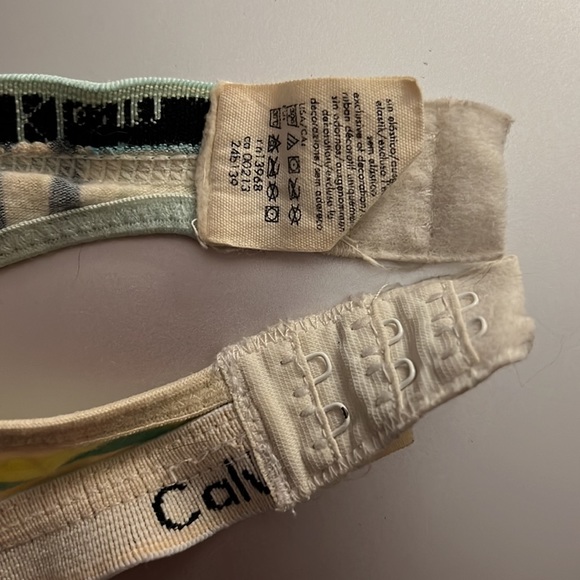 Vintage Striped Checkered Calvin Klein Bralets - Picture 3 of 3